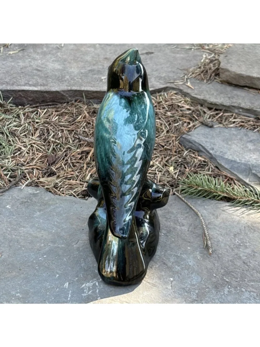 Vtg Blue Mountain Pottery Cardinal Bird Figurine MCM Drip Glazed Ceramic Canada - Picture 6 of 7